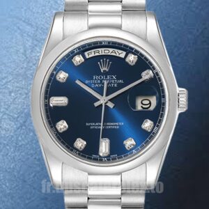 Rolex Day-Date 36mm Pour des hommes 118206 Cadran bleu