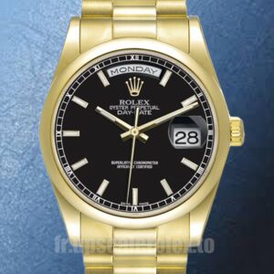 Rolex Day-Date 36mm Pour des hommes 118208 Ton d'or Président Bracelet
