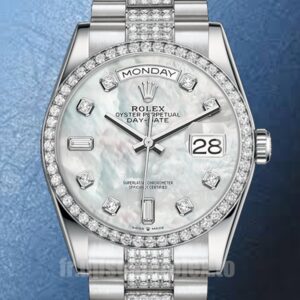 Rolex Day-Date 36mm 118346 Pour des hommes Cadran en nacre Président Bracelet
