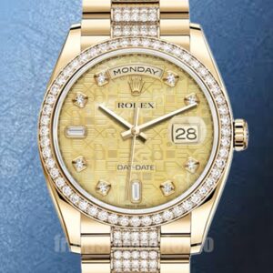 Rolex Day-Date 36mm m118348-0090 Pour des hommes Regardez Cadran Jubilé Champagne