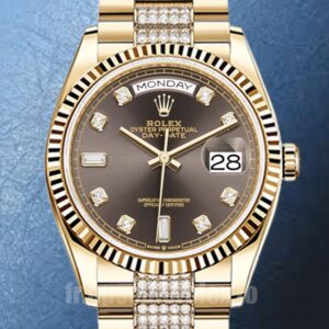Rolex Day-Date Pour des hommes m128238-0024 36mm Automatique Cadran marron