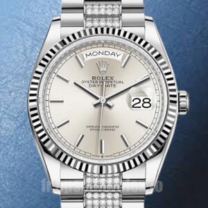 Rolex Day-Date 36mm m128239-0025 Pour des hommes Argenté