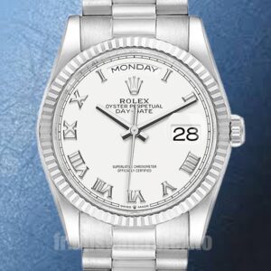 Rolex Day-Date 36mm Pour des hommes m128239-0038 Regardez Argenté