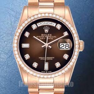 Rolex Day-Date 36mm m128345rbr-0040 Pour des hommes Regardez