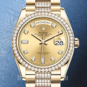 Rolex Day-Date Pour des hommes 36mm m128348rbr-0010 Président Bracelet Ton d'or