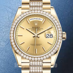 Rolex Day-Date 36mm Pour des hommes m128348rbr-0027 Automatique Ton d'or
