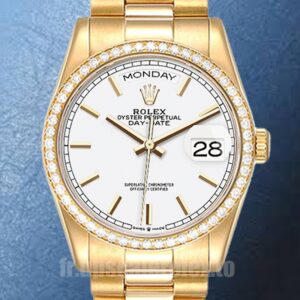 Rolex Day-Date m128348rbr-0047 36mm Pour des hommes Cadran blanc Automatique