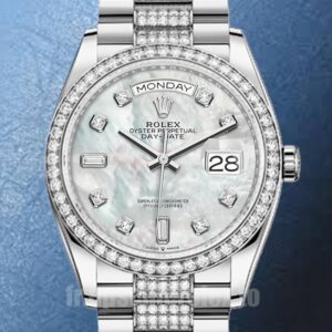 Rolex Day-Date Pour des hommes 36mm m128349rbr-0014 Regardez Cadran en nacre