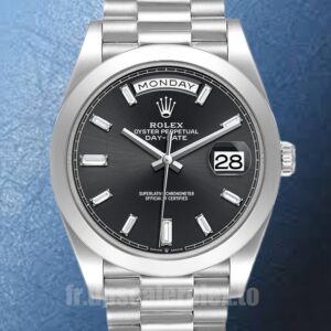 Rolex Day-Date Pour des hommes 228206 40mm Cadran noir Automatique
