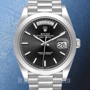 Rolex Day-Date m228206-0031 40mm Pour des hommes Cadran noir