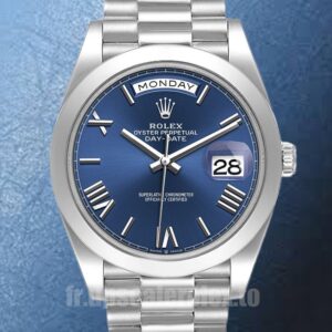 Rolex Day-Date 228206 40mm Pour des hommes Président Bracelet Argenté