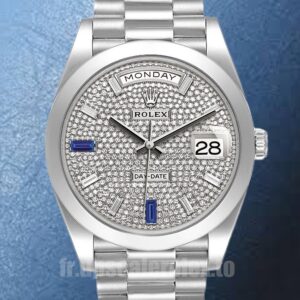 Rolex Day-Date 228206 Pour des hommes 40mm Cadran pavé de diamants