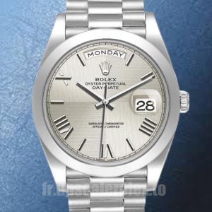 Rolex Day-Date Pour des hommes 228206 40mm Regardez Cadran argenté