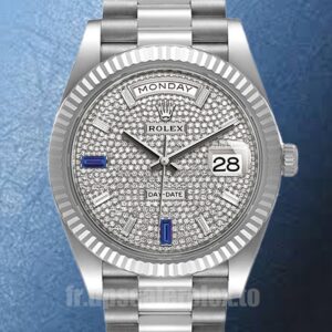 Rolex Day-Date 41mm m228236-0009 Pour des hommes Argenté