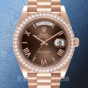 Rolex Day-Date m228345rbr-0009 41mm Pour des hommes Cadran marron