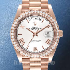 Rolex Day-Date 41mm Pour des hommes m228345rbr-0012 Doré rose Regardez