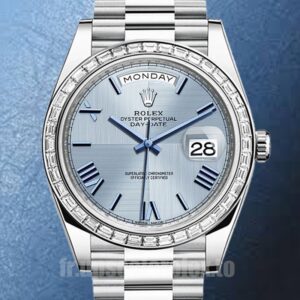 Rolex Day-Date 41mm m228396tbr-0004 Pour des hommes Argenté Regardez