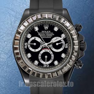 Rolex Daytona 116589 40mm Pour des hommes Cadran noir Élastique