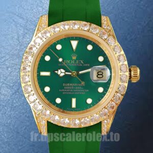 Rolex Submariner 16613 Pour des hommes 40mm Cadran vert Élastique