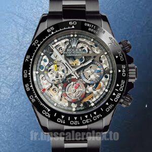 Rolex Daytona Pour des hommes Skeleton Limited Edition 40mm Ton noir